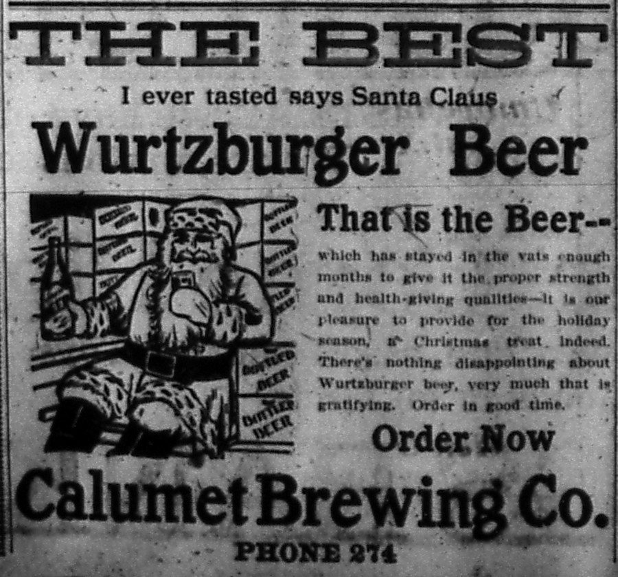 Newspaper ad - <i>The Calumet News</i>, 23 Dec 1908